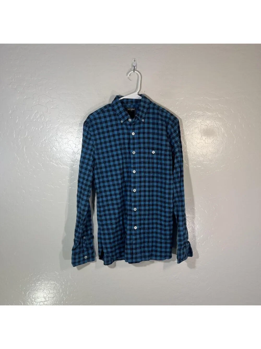 Todd Snyder Shirt Mens Small Blue Plaid Long Sleeve Button Up Flannel Casual